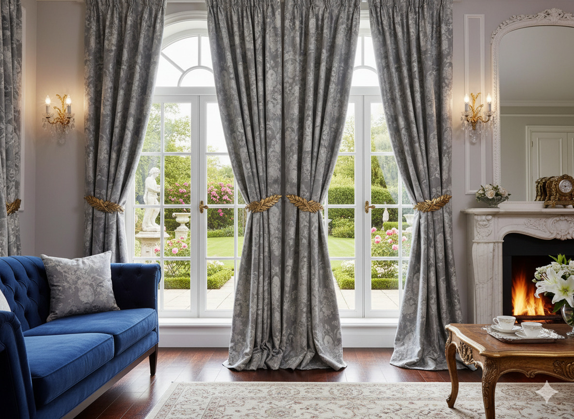 Elegant living room curtains