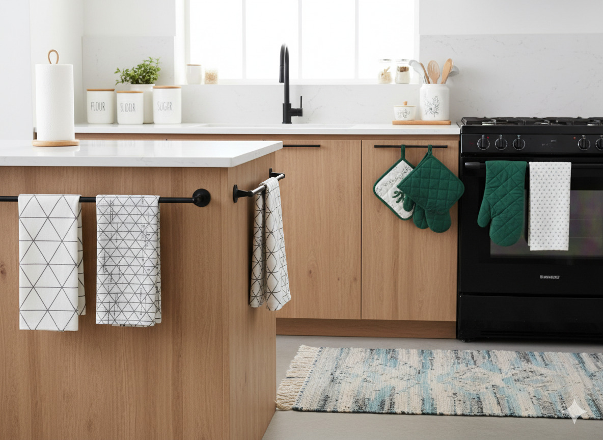 Modern kitchen textiles
